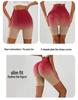 High-Waist Seamless Gradient Yoga Shorts - Women's Peach Butt Slimming Three-Quarter Length for Running & Fitness