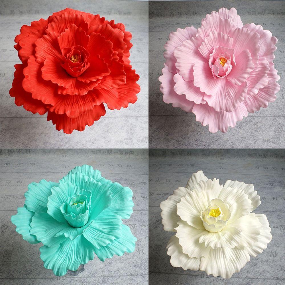 Stor Storlek Jätte Fotorekvisita PE-Skum Falska Blommor NY Rosbakgrund Väg