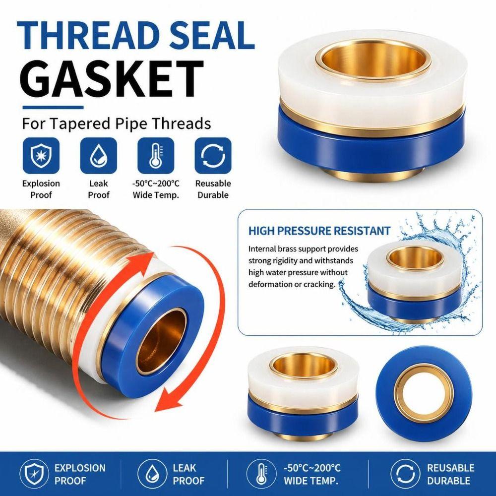 5/10Pcs Leak-proof Valve Pipe Hose Washer Reusable Sealing Copper Washers  Faucet Connections