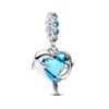 Pandora Blue Murano Glass Dolphin Dangle Charm 793924c01