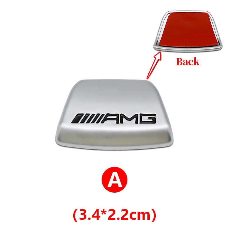 3D ABS Car Steering Wheel Emblem Sticker Interior Badge Accessorie For Mercedes Benz AMG W205 W168 W108 AMG W176 W204 W212 GLC