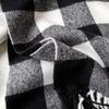 Classic scarf Men's winter imitation cashmere plaid scarf Warm shawl Tassel high-end scarf