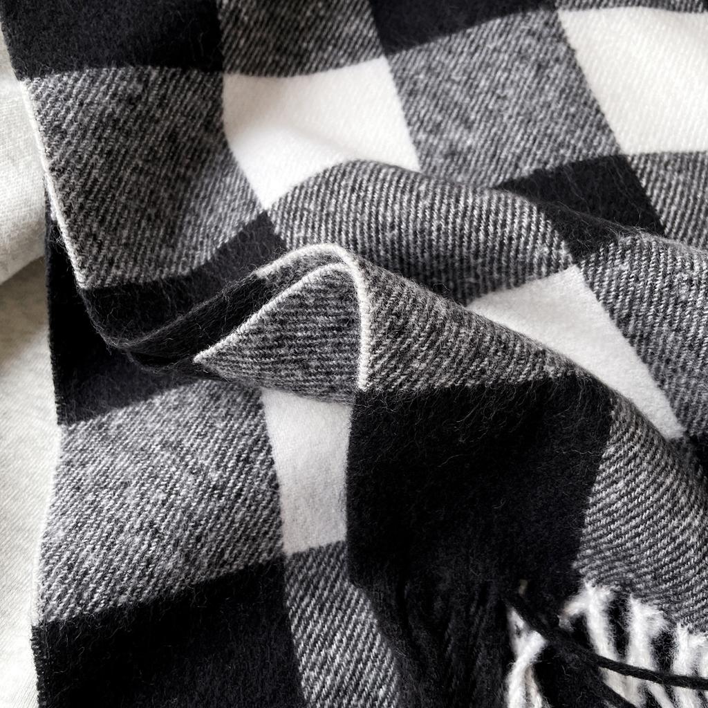 Classic scarf Men's winter imitation cashmere plaid scarf Warm shawl Tassel high-end scarf