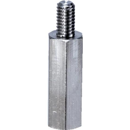 TRUSCO Hex Stainless M4 Pack of Supporter, Steel, Male-Female, XL30, 10, TBSU-430