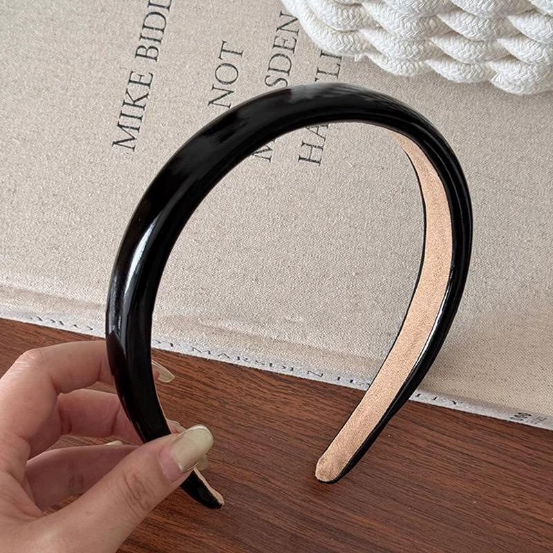 PU Leather Headbands for Women Girls Korean Style Wide Hairbands Elegant Female Hair Hoop Fashion Hair Accessories Headwear