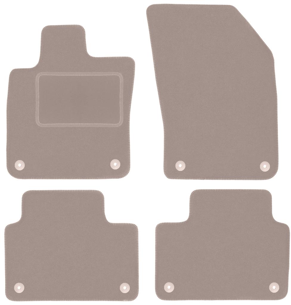 Beige Velour Floor Mats For: Volvo V60 II Station Wagon, Sedan (2018-)