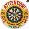 Vintage Metal Dart Board Sign Wall Art Decorative Plaque Holiday Gift Home Decor
