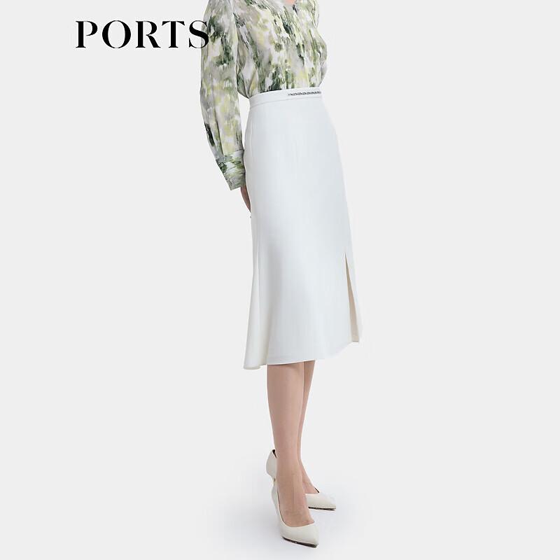 PORTS Women's Wool Blend High-Waisted A-Line Skirt