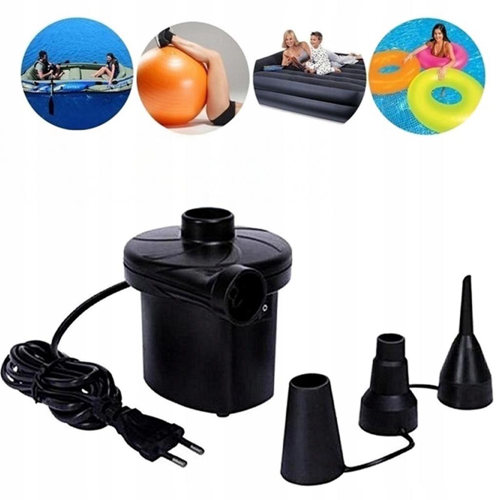 2-in-1 Electric Pump for Ball Mattresses, 3 Nozzles, 55W