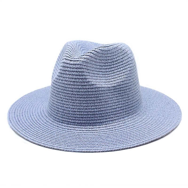 Unisex Summer Panama Sun Hat - Fashionable Straw Braid Fedora for Outdoor and Beach Wear.