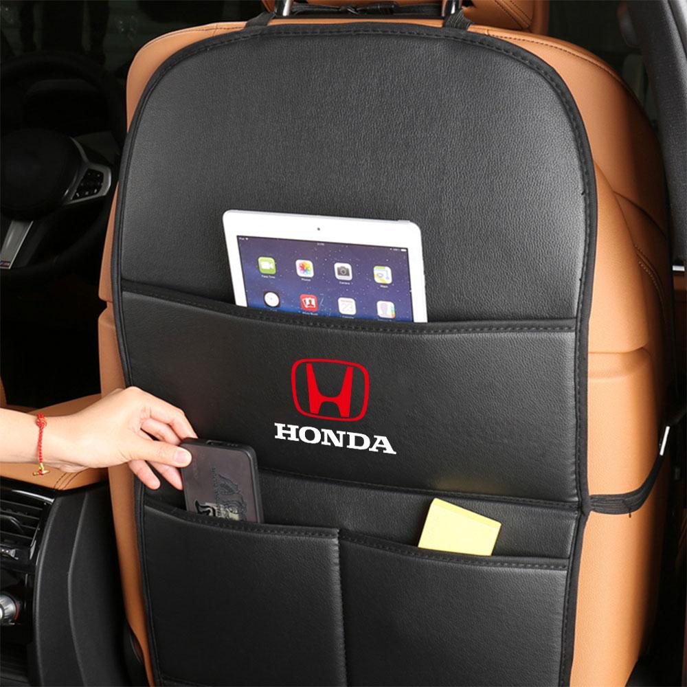ARD1 Car Seat Back Storage Bag Anti Kick Pad Large Capacity Organizer Pocket For Honda Accord XRV CRV Fit CITY Civic 8th Jazz Odyssey