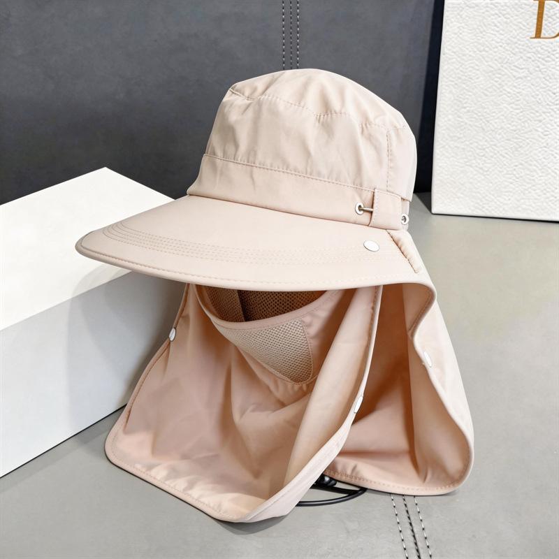 Sunscreen hat women's summer removable UV protection outdoor fishing shading neck mask mountaineering fisherman hat