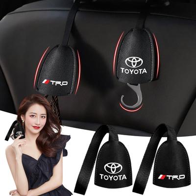 Bőr Autó Ülés Hátsó Akasztók Hordozható Akasztó Táska Tartó TRD GR Corolla CHR Rav4 Yaris Auris Avensis Autós Kiegészítők
