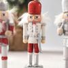 Christmas Wood Nutcracker Soldier Pendants 4pcs/set  Xmas Tree Festival Holiday
