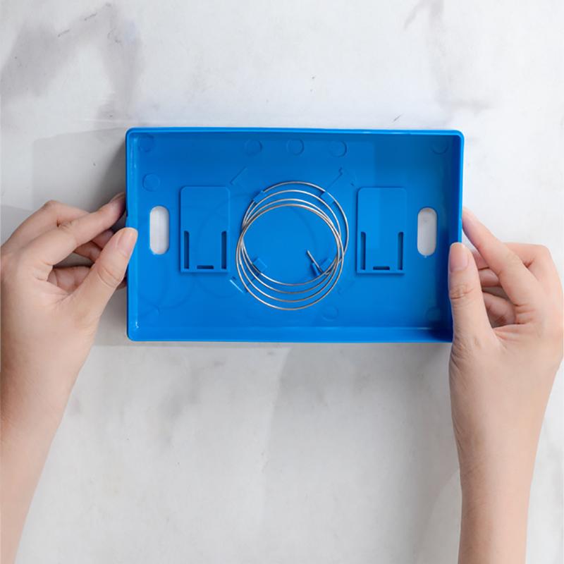 Double Color Building Block Tissue Box with Spring Wall Mounted Tissue Holder for Bathroom Kitchen Home Tissue Case Organizers