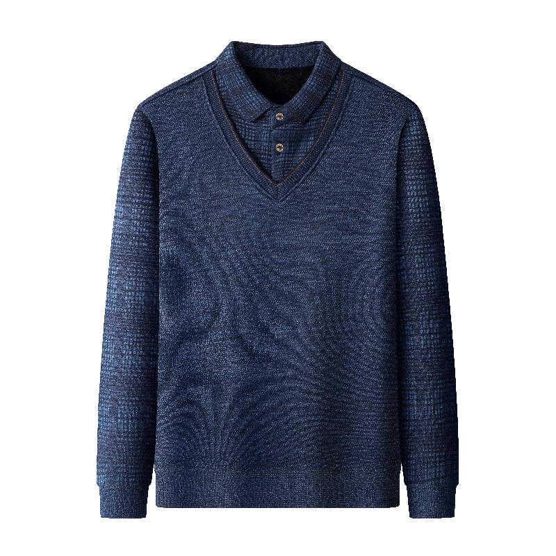 

TUCANO Men s Faux Two-Piece Thermal Collared Knit Sweater XL