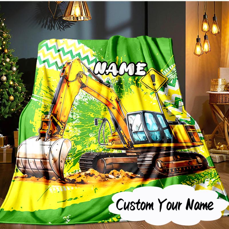 Custom Name School Bus Adventure Blanket Ideal Bedding Blanket Perfect for Travel, Camping, Living Rooms, Offices, Sofas, Fan Christmas Gift