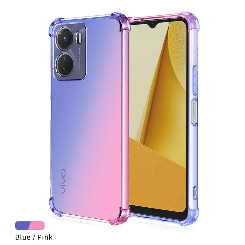 Shockproof Gradient Airbag TPU Case for Vivo Y36 Y78 Y100 Y02 Y16 Y22 Y02S Y3 Y30 Y77 Y G 4G Protective Cover Funda Coque