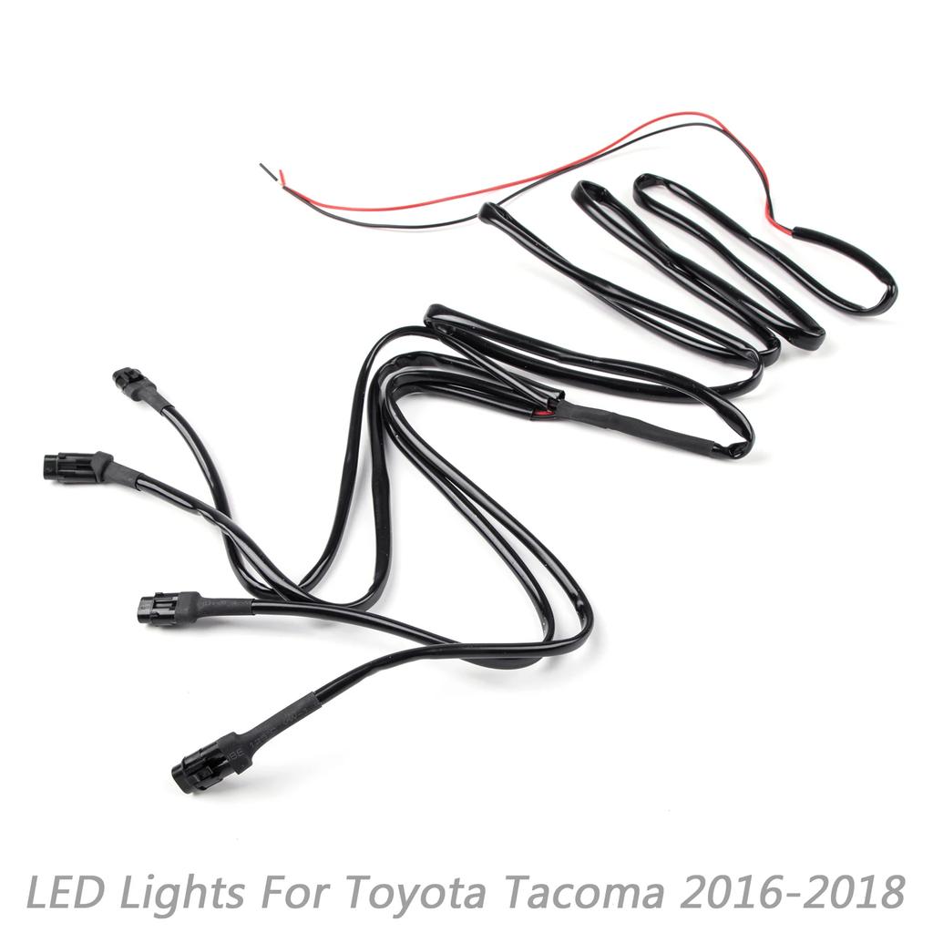 For Toyota Tacoma 2015- 2020 Car LED Grille Strobe Light Warning Daytime Running Lamp Grid DRL White Amber 4PCS