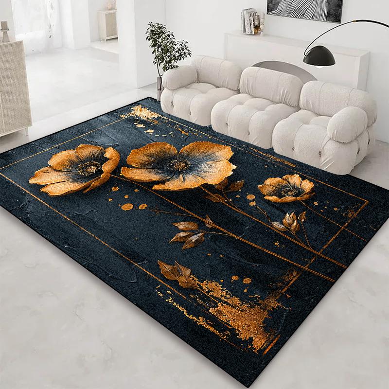 

Modern 3D Flower Carpet for Living Room Home Decoration Bedroom Carpets Luxury Lounge Rug Non-slip Washable Coffee Tables Mat 60x90cm