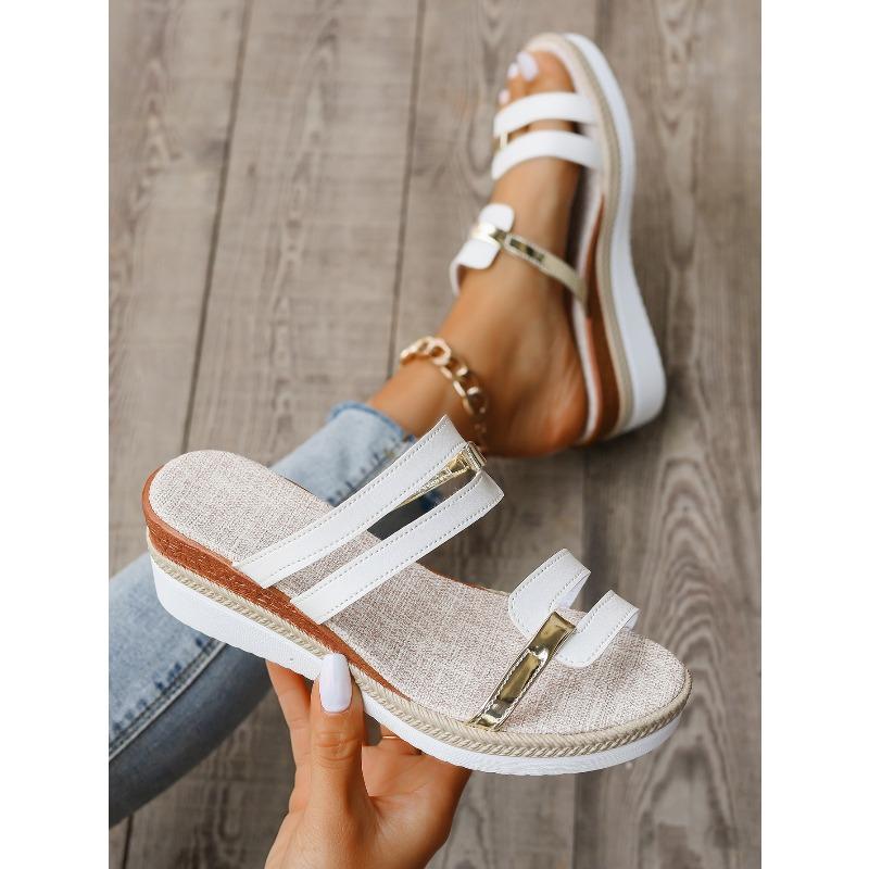 Large Size Wedge Sandal Slipper Summer Comfortable Fashion Slipper with Platform Bottom and Muffin Bottom