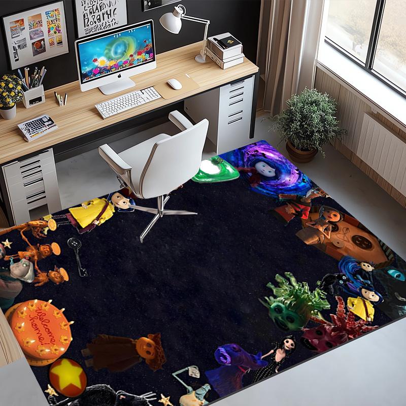 Coraline Pattern Rug, Indoor/Outdoor Mat, for Picnic, Gameroom, Bedroom, Office, Living Room, Home Decor Carpet, Birthday Gift
