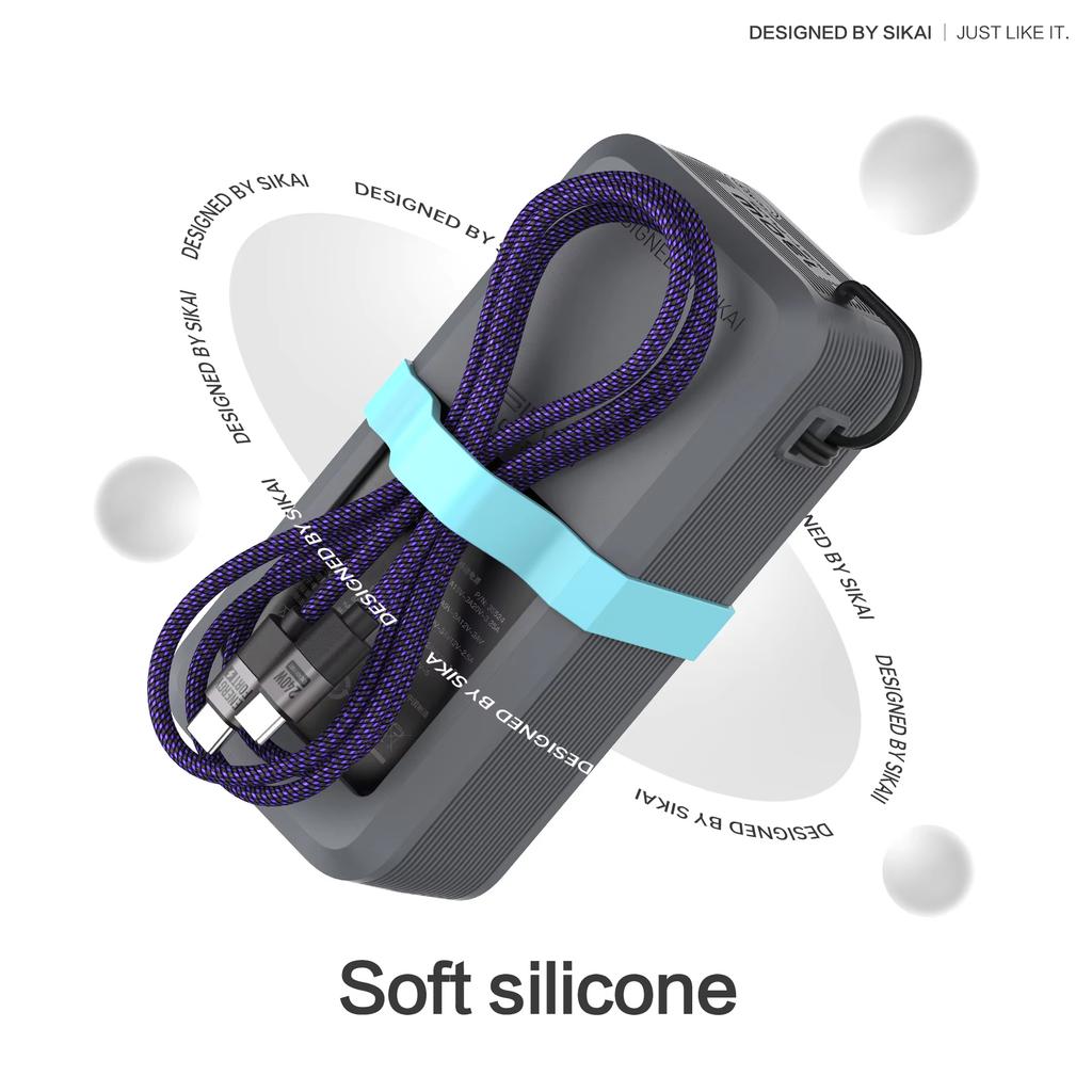 SIKAI Silikon Powerbank Hülle für UGREEN Nexode Mini 100W 12000mAh Powerbank Staubdichte Kratzfeste Abdeckung