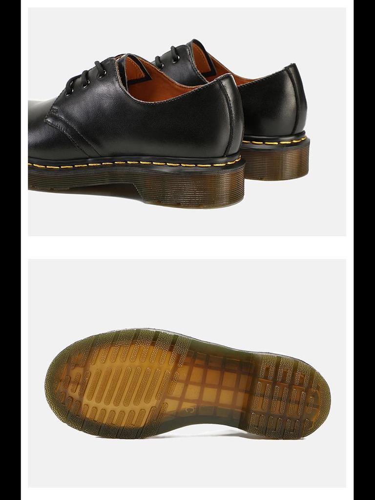 Women's Dr. Martin Japanese College Style Leather 1461 Shoes - Yang Mi Low-Top, Unisex 3-Hole Design