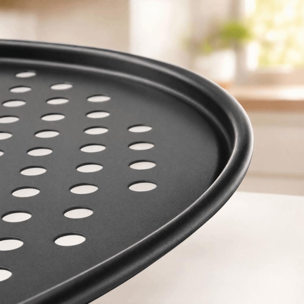 Non Stick Perforated Pizza Pan Set 9/10/11/12/14 Inch Cooking Plate Crispy & Bubbly