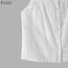 ZANZEA Women Lace Splice Square Collar Summer Casual Sleeveless Vest Tops