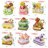 Delicious Dessert Cake Constructor Block,Strawberry Fruit Chocolate Sweet Cake Home Decor Toys,Assembly Gifts For Children Girls