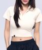 Pijikeolgameoncheu P5034 Women'S Logo Crop Polo Shirt [4 Colors]