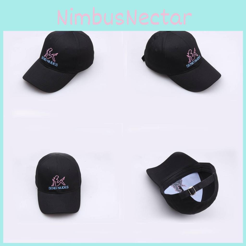 Embroidery Letter Send Nudes Women Pure Cotton Baseball Cap Outdoor Sun Hat