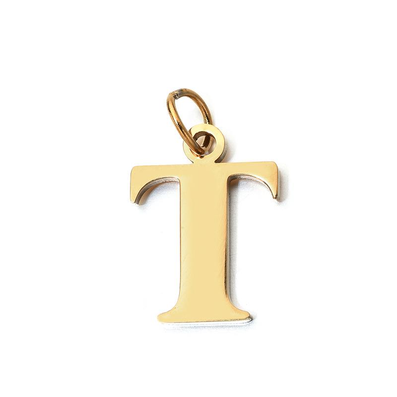 DIY 26-Letter Clavicle Chain Pendant: Personalized Stainless Steel Jewelry with a European and American Design Touch