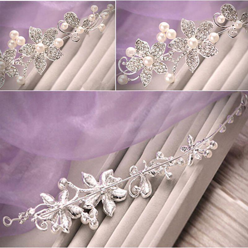 Elegant White Beauty Crystal Headband Stunning Hair Accessory For Ceremonies