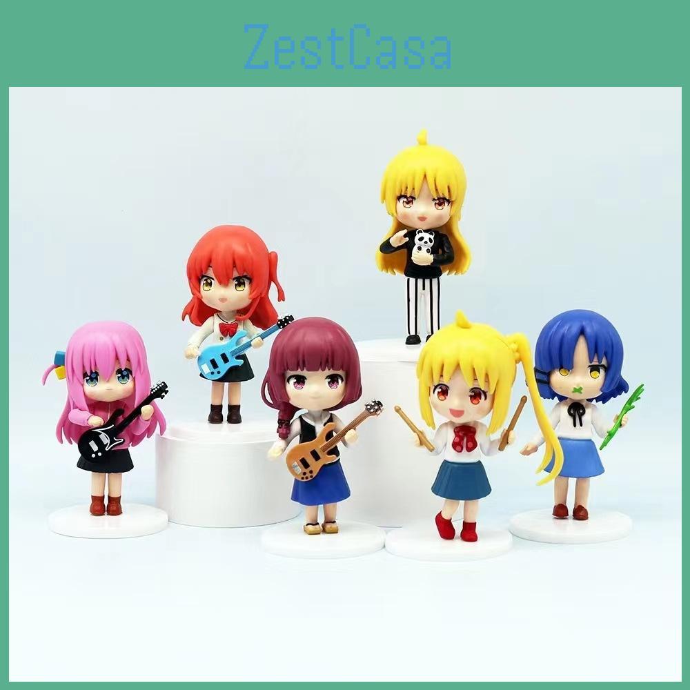 Adorable Pvc Anime Desk Figures Set 11cm Six-piece Car Decor Anime Surroundings