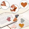 6pcs,Leather Heart-Shaped Bookmark, Corner Book Accessory Cute Corner Bookmark, Reading Enthusiast Book Accessory, Women's Bookm