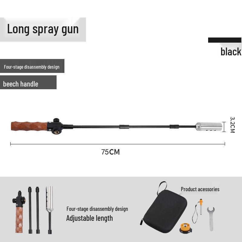 Portable Stainless Steel Camping Flamethrower with Detachable Handle