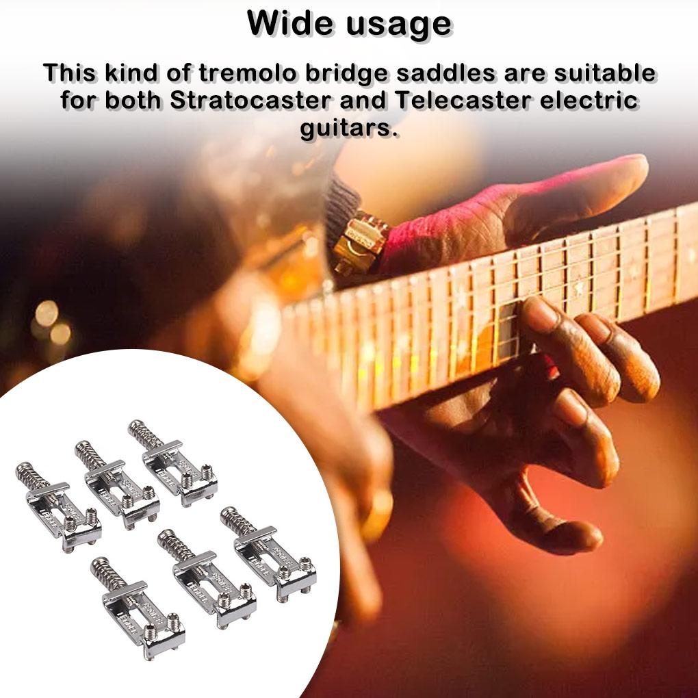 6 Stück Elektrische Gitarren Rollen-Tremolo-Brücke Saitenreiter Ersatzteil Saiteninstrumentenpflege für Auftritte