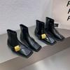 2025 Women's Korean Style Chelsea & Martin Ankle Boots: Street-Chic, Flat, Short Design