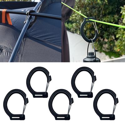 5 Pezzi Gancio Moschettone a Scatto in Plastica Fibbia Moschettone da Campeggio Accessori per Tende da Esterno Moschettone Multi-funzione Attrezzatura da Campeggio
