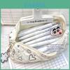 Korean Style Heart Embroidery Pencil Case With Polyester Material For Student Girls And Office Use