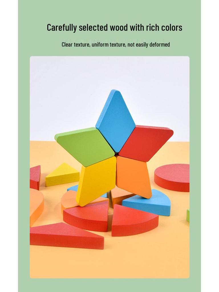 Montessori Wooden Shape Puzzle for Infants and Toddlers