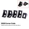 5Pcs Corner Bracket Fitting Black Angle Aluminum Connector 2020/2028/3030/3060/4040/4545 For Industrial Aluminum Profile