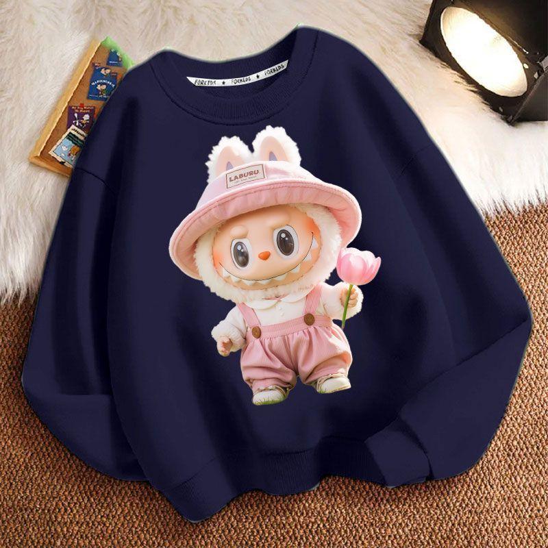 Children's Fashion Hoodies for Spring and Autumn: Round-neck, Long-sleeved, Loose Hoodies for Boys and Girls