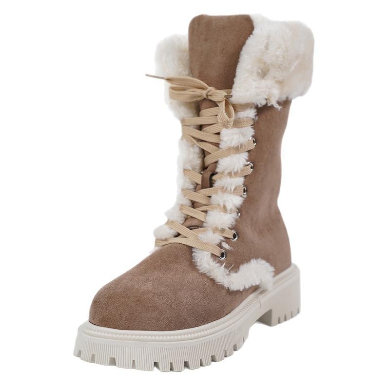 New Style Oversized Mid-calf Cotton Shoes with Thick Sole and Padded Insulation, Thick Cotton Boots