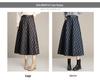 Women's High-Waist Woolen Plaid A-Line Skirt - Autumn/Winter 2025 Collection