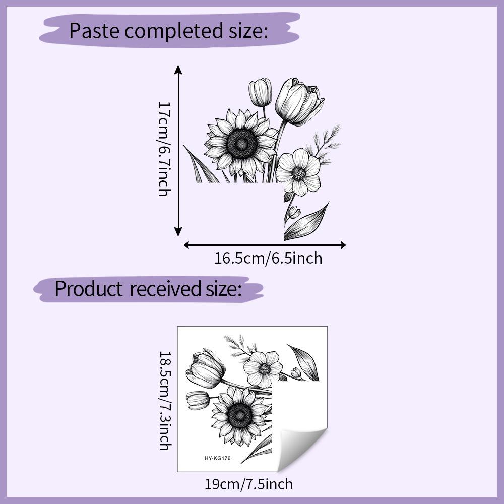 Self Adhesive Black and White Flower Switch Plate Stickers Peel and Stick Removable Waterproof