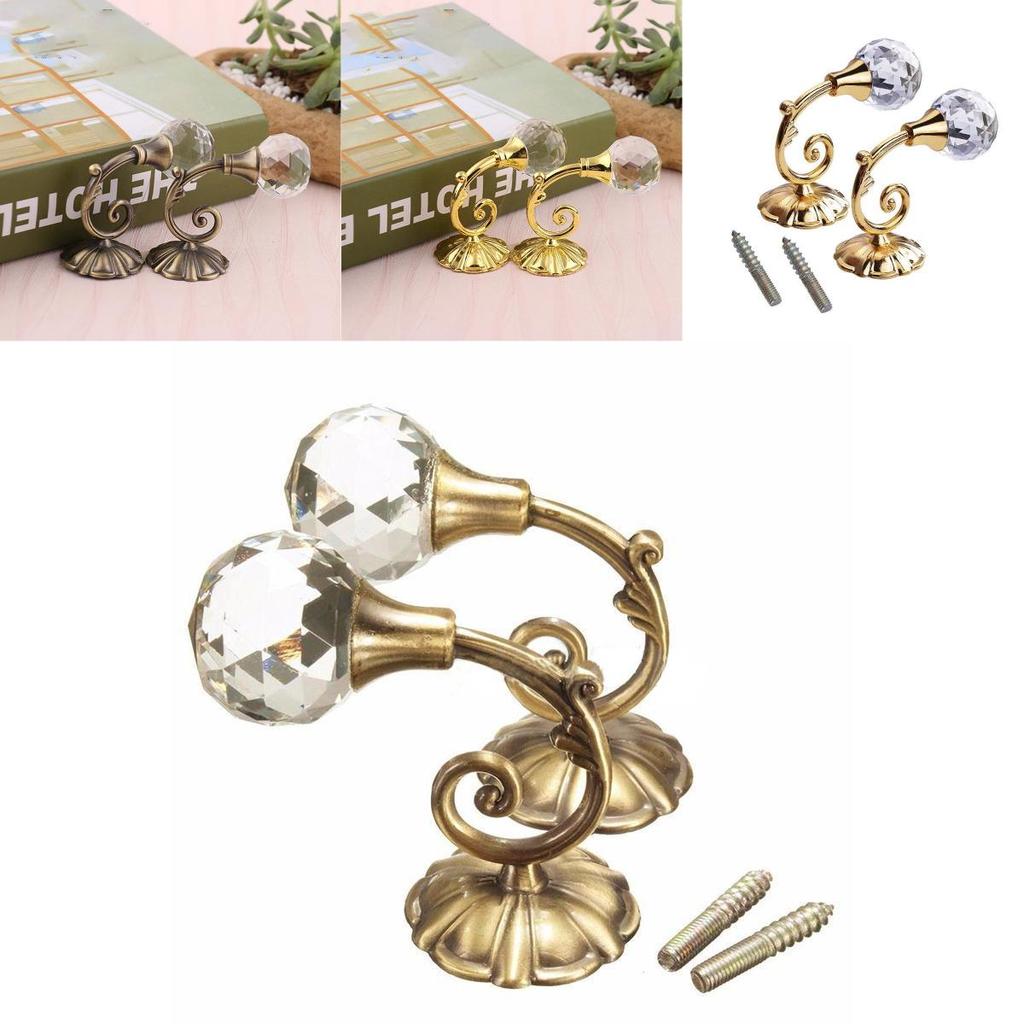 Große Metall Kristallkugel Vorhanghaken Quaste Wand-Halteband Halter Aufhänger