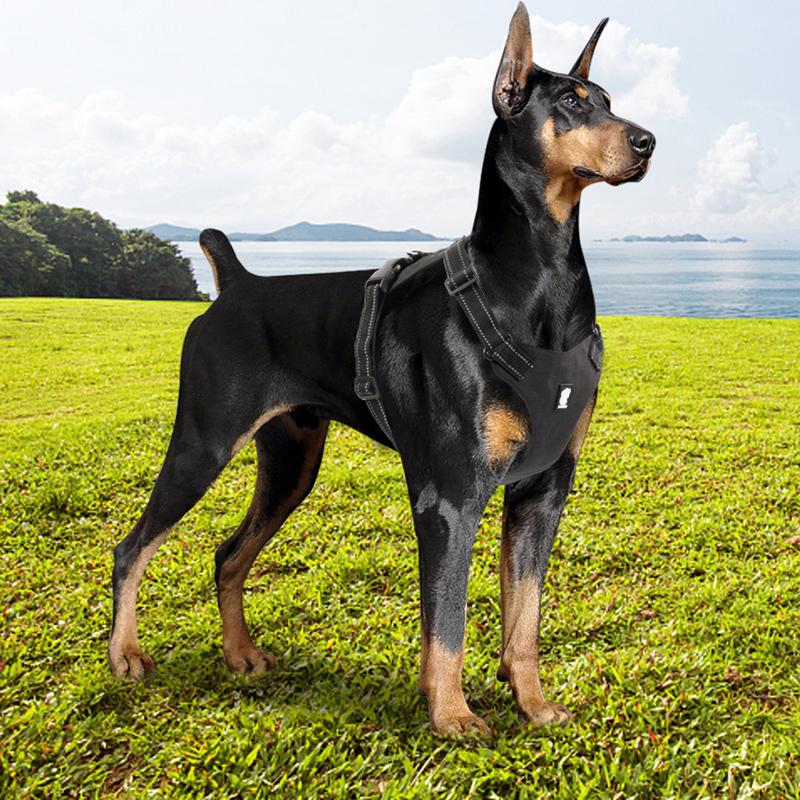 Classic Large Dog Harness Reflective Adjustable Lightweight Pet Dog Harness Comfortable Dog Harness Suitable for Large and Medium- Dogs